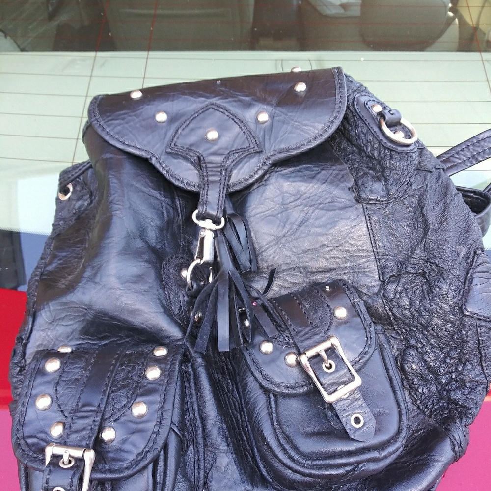 Motorcycle Leather BackPack